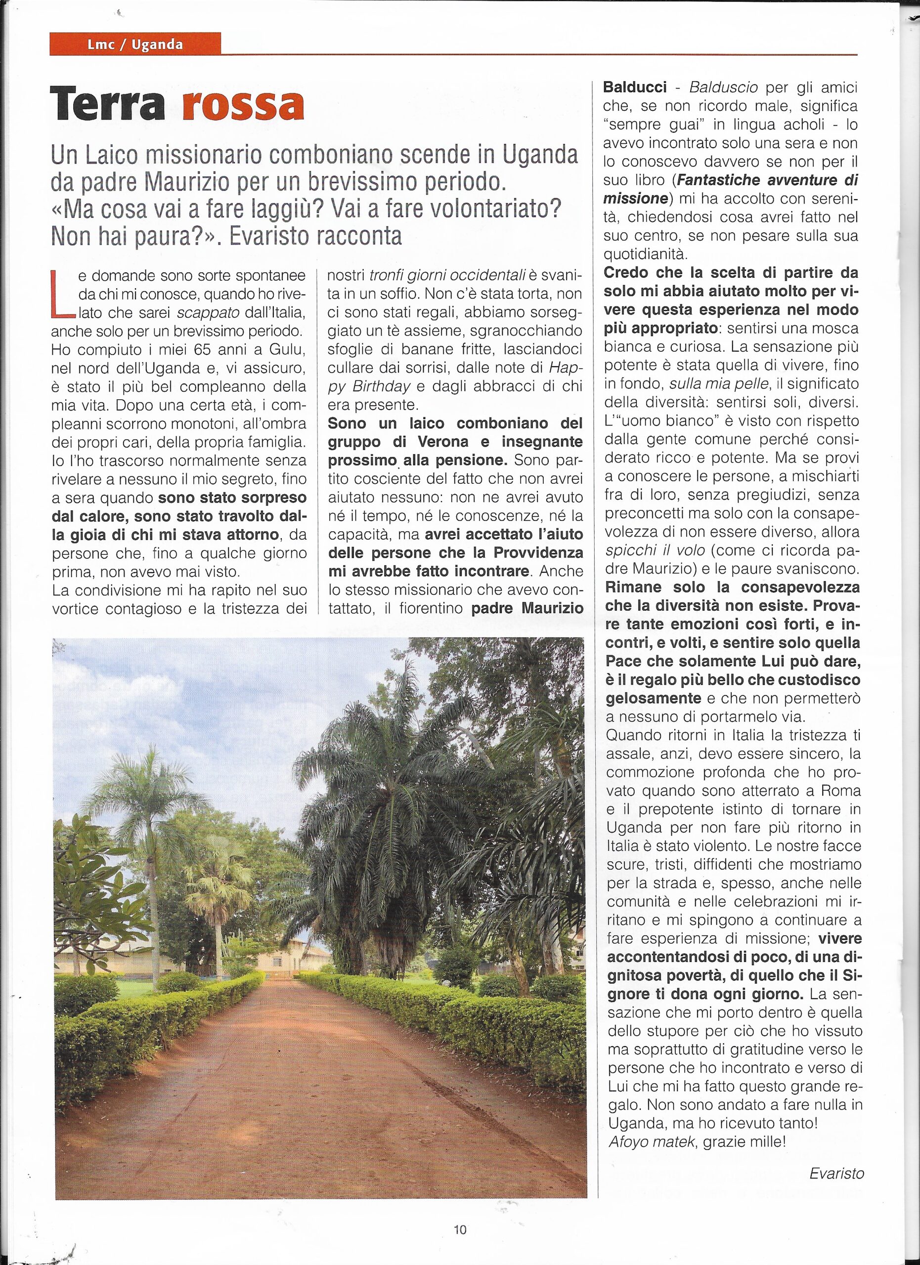 Scopri di più sull'articolo Terra Rossa – Lmc in Uganda
