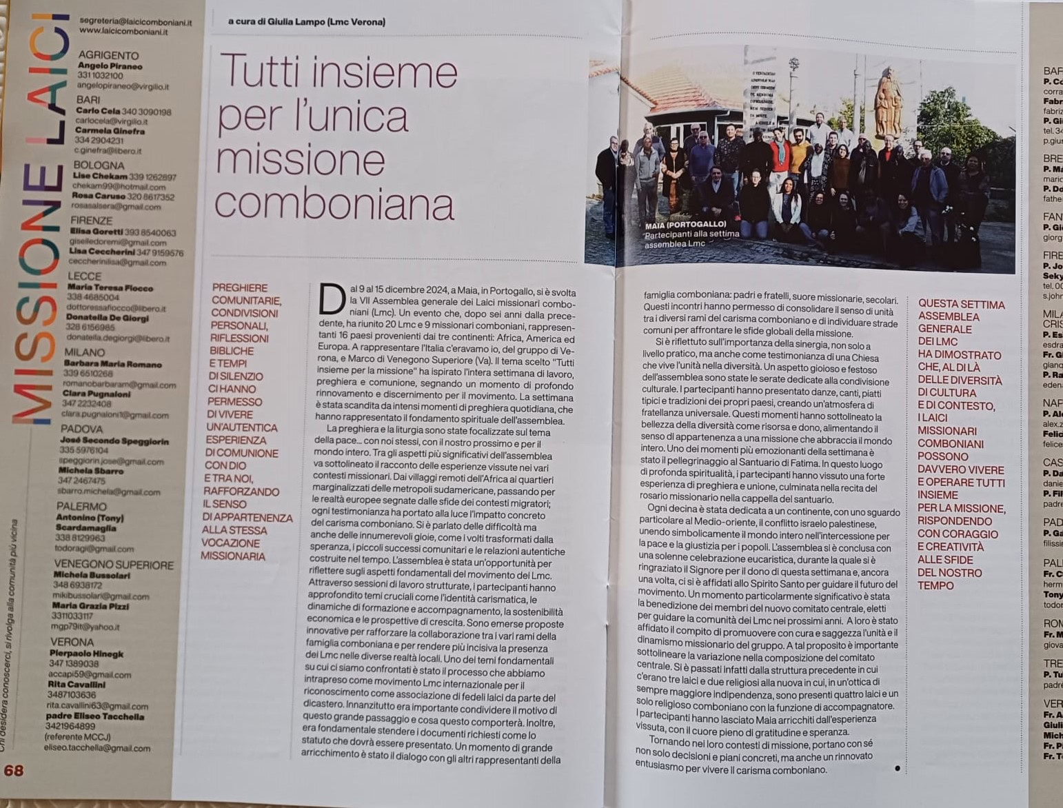 Scopri di più sull'articolo Tutti insieme per l’unica missione comboniana